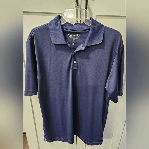 Pebble Beach Men's Blue Polo Shirt NWOT - Picture 2 of 5